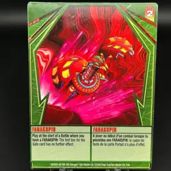 Bakugan FARAKSPIN Green Ability Card 2009 BA3002-AB-SM-GBL 2/6a GUNDALIAN - Image 1