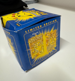 1999 Pokemon 23k Gold Plated Trading Card PIKACHU with Poke Ball SP Original Box - Image 2