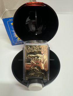 1999 Pokemon 23k Gold Plated Trading Card PIKACHU with Poke Ball SP Original Box - Image 3