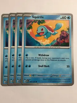 Pokemon Card 151 4x Playset Squirtle 007/165 Near Mint - Image 1