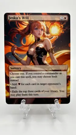 Jeska’s Will Custom Anime Art MTG Commander EDH Fan-Made Card - Image 2
