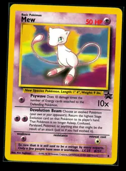 Pokemon Card - Mew #8 WoTC Black Star Promo NM - Image 1