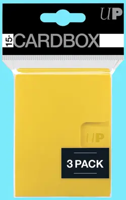 Ultra Pro Yellow 15+ Deck Box 3-Pack Cube Draft Packs Card Storage ccg tcg case - Image 1