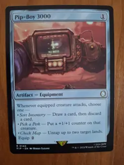 Pip-Boy 3000 PIP 140 Rare Fallout Universes Beyond Equipment Cloud NM MTG - Image 1