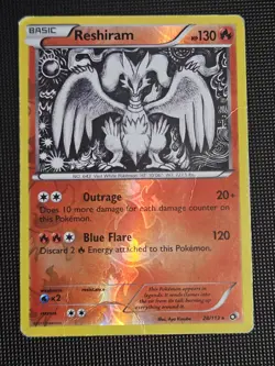 Reshiram 28/113 Reverse Holo Rare B&W Legendary Treasures - Pokemon Card - HP - Image 2