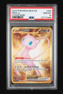 PSA 10 Gem Mint Mew EX 2023 Hyper Rare Pokemon 151 HR 205/165 - Image 1