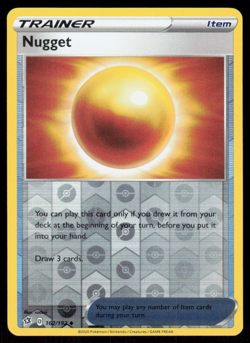 Nugget 162/192 Reverse Holo 2020 Pokemon Rebel Clash LP - Image 1