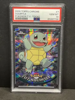 Squirtle TEKNO #7 2000 Topps Chrome Pokemon TV Series 1 PSA 10 Gem Mint Pop 4 - Image 2