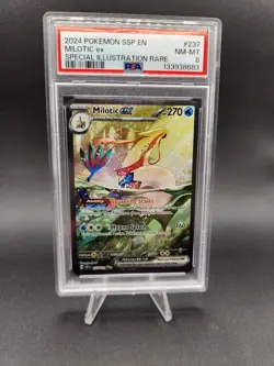 Milotic EX 237/191 Special Illustration Rare Surging Sparks Pokemon 2024 PSA 8 - Image 1
