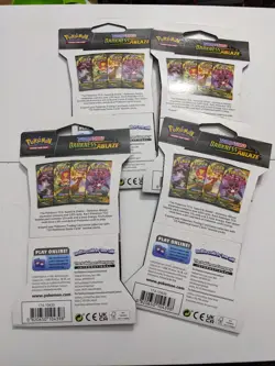 Pokemon: Darkness Ablaze - Sleeved Booster Packs Full Art Set of 4 Sealed - Image 4