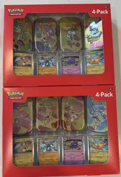 Pokemon TCG Scarlet & Violet 151 Mini Tin 4-Pack Lot 2 Sam’s Club Sealed - Image 1