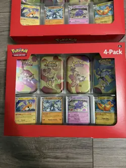 Pokemon TCG Scarlet & Violet 151 Mini Tin 4-Pack Lot 2 Sam’s Club Sealed - Image 4