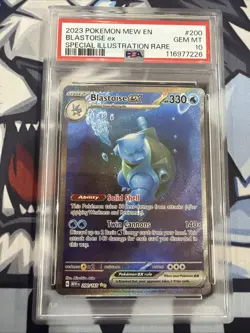2023 Pokemon 151 Blastoise EX #200 Special Illustration Rare PSA 10 - Image 1