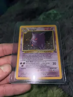 Pokemon Gengar Holo Rare 5/62 Fossil Base Set Vintage 1999 - Image 1