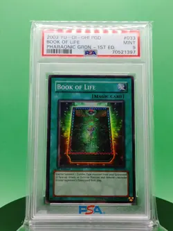 1st Edition PSA 9 Book of Life PGD-033 Super Rare 2003 English Yu-Gi-OH! TCG - Image 1