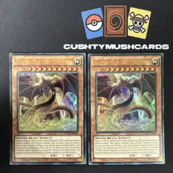 YUGIOH SLIFER THE SKY DRAGON ULTRA RARE MVP1-ENSV6 LIMITED EDITION X2 - Image 1