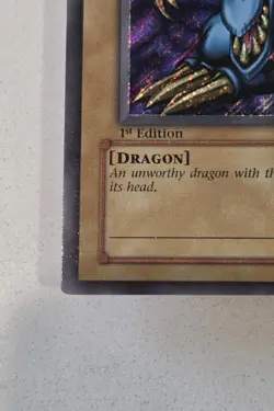 Yugioh LOB-000 Tri-Horned Dragon 1st Edition English Glossy Print Gradeable Mint - Image 2