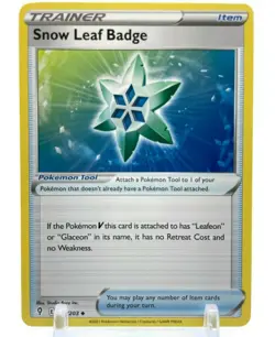Pokemon EVOLVING SKIES 159/203 Snow Leaf Badge 4X TRAINER 4 Cards TCG Playset X4 - Image 2