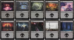 MTG Swamp 10 Card Basic Land Add - On Kit For Commander/Standard All Formats - Image 1