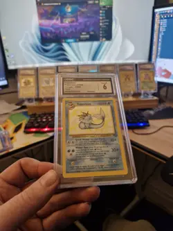 Pokemon Card Vaporeon 12/64 Jungle Holo Rare WOTC 1999 - Image 1