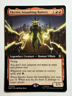 Electro, Assaulting Battery (Extended Art) Marvel's Spider-Man 260 Regular MTG C - Image 1