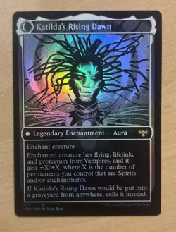 MTG FOIL 2-Sided Card KATILDA, Dawnhart Martyr, Showcase, Crimson Vow - Image 2