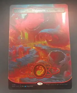 Mountain (489) (Borderless) (Galaxy Foil) Unfinity - LP Condition - Image 2