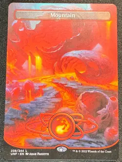 Mountain 238/244 Foil Borderless Land Unfinity Magic The Gathering NM - Image 1