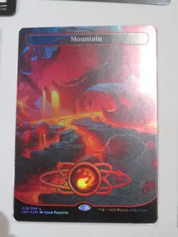 MTG 238 Mountain Unfinity Full Art Borderless Foil NM - Image 1
