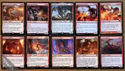 Set of 10 Rare Red Dragons *NM* Magic Commander Deck Building EDH MTG Group - Image 1