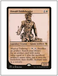 1x Oswald Fiddlebender, Showcase Art, Magic the Gathering MTG NM - Image 1