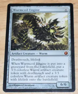 MTG Mythic Rare WURMCOIL ENGINE Artifact Creature Scars of Mirrodin - Image 1