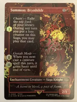 FOIL Summon: Brynhildr - Borderless - Final Fantasy - FIN MTG 0366 R - Image 1