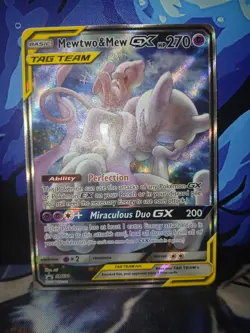 Pokemon Mewtwo and Mew GX SM191 Promo Tag Team Mint Condition - Image 2
