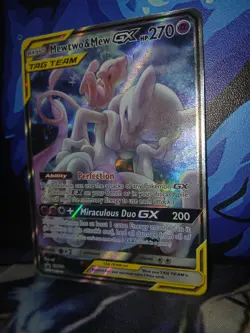 Pokemon Mewtwo and Mew GX SM191 Promo Tag Team Mint Condition - Image 5