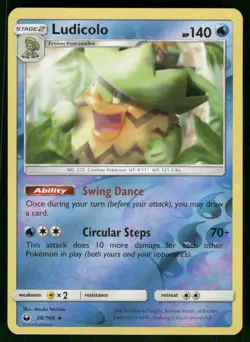 Ludicolo 38/168 Holo Rare Reverse Holo NM Pokemon SM - Celestial Storm - Image 1