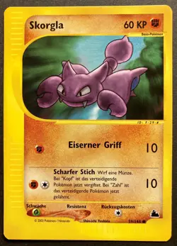 💥 Pokemon Skyridge * Skorgla * 59/144 💥 Deutsch ~ Excellent - Image 1