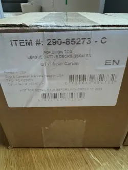 Pokemon TCG Miraidon EX & Regieleki VMAX Battle Deck 6 Box Case - Image 1