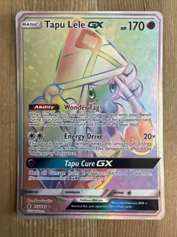 Tapu Lele GX 155/145 Hyper Secret Rare SM Guardians Rising Pokemon 2017 NM - Image 1