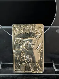 1999 Pikachu Pokemon 23k Gold Plated Trading Card Limited Edition Burger King - Image 1