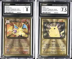 POKEMON CHARIZARD 4 & PIKACHU 58 UPC CELEBRATIONS METAL CGC 7.5 & 8 SEQUENTIAL - Image 1