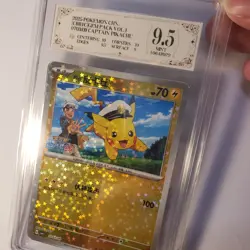 Graded Pokemon Card CHN CBB1C Gem Pack 1 Captain Pikachu Star 703/09 PCG 9.5 - Image 1
