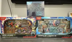 Pokemon Mega Evolution Phantasmal Flames ETB Mega Lucario EX Greninja EX Bundle - Image 1