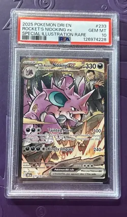 2025 Rocket's Nidoking ex #233 Special Illustration PSA 10 Pokemon Card🔥🔥🔥 - Image 1