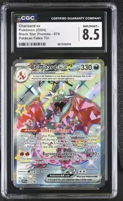 Charizard ex #074 (2024) Black Star Promo Paldean Fates CGC 8.5 - Image 1