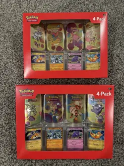 Set of 2 Sam’s Club Pokemon Scarlet & Violet 151 Mini Tin 4-Packs - 8 Tins Total - Image 1