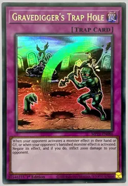 MP21-EN086 Gravedigger's Trap Hole - Ultra Rare 1st Edition Near Mint YuGiOh - Image 1