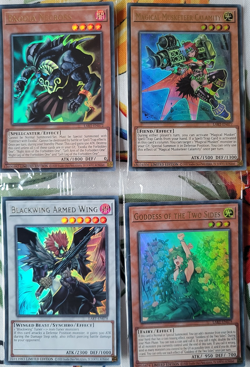 4 x YUGIOH SEALED LART PROMO PACKS - EXODIA NECROSS,BLACKWING ARMED WING ETC - Image 1