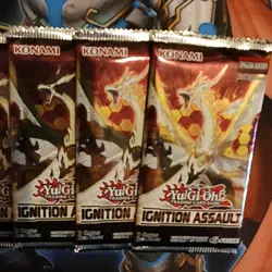 Yu-Gi-Oh Ignition Assault 1st Edition x 3 Sealed Booster Packs. - Image 1