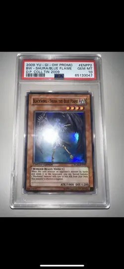 Yugioh! PSA 10 Blackwing - Shura the Blue Flame RGBT-ENPP2 Super Rare - Image 1